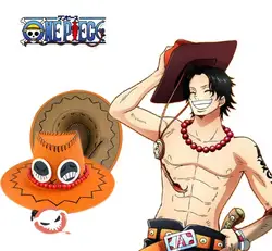 One Piece Anime Portgas D Ace Hats Cosplay Cowboy Cap for Kids Adult Unisex Cap Halloween Hat Gift Performance Accessories