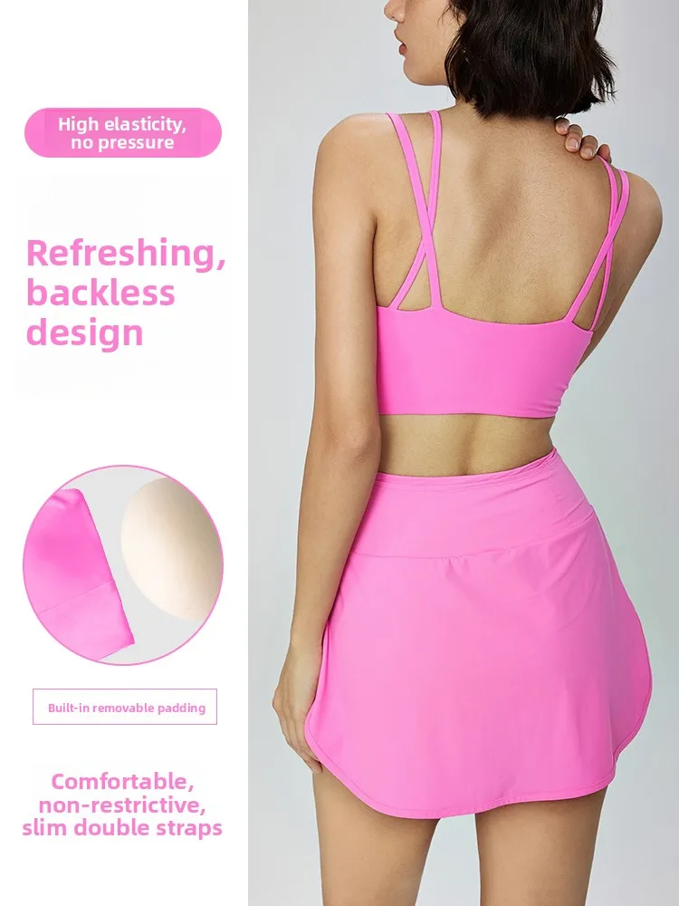 Women's Sports Bra Fitn Vest Breathable Thin Strap Anti o Profional Yoga Tank Top Nylon Spandex ort Sve Summer