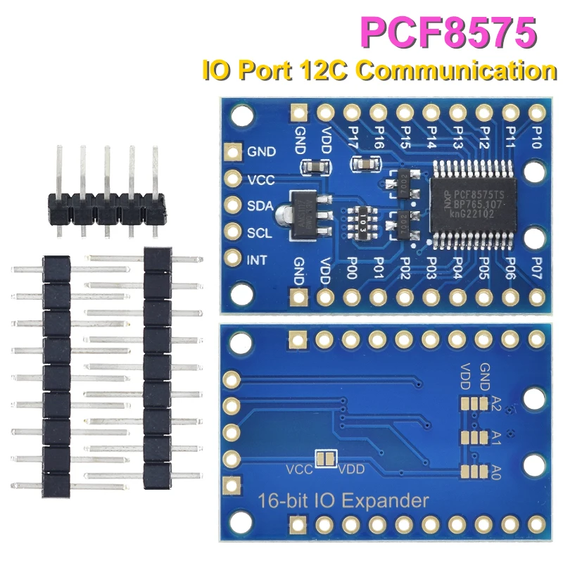 TZT PCF8575 Module Expansion IO port Expander board DC 2.5-5.5V I2C communication control 16 IO ports For Arduino