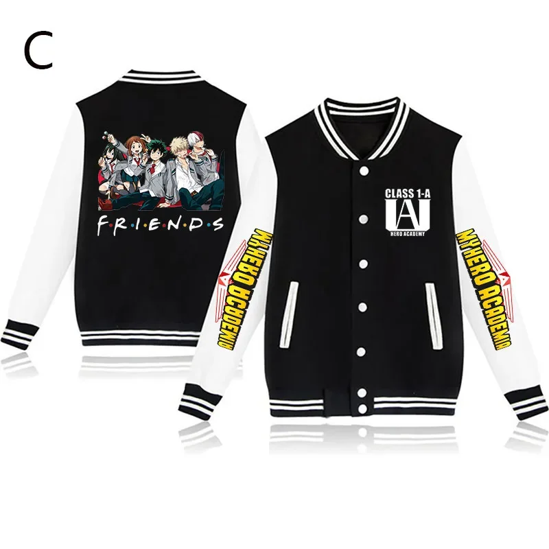 2021 Hot Selling Anime Cartoon Casual Sweatshirt Academy Print Unisex Baseball Jacket Sportswear