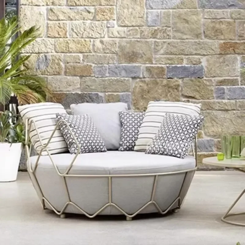 Simple Modern Outdoor Leisure Metal Furniture Hanging Basket Bird's Nest Courtyard Cradle Chair Bedroom Living Room Villa