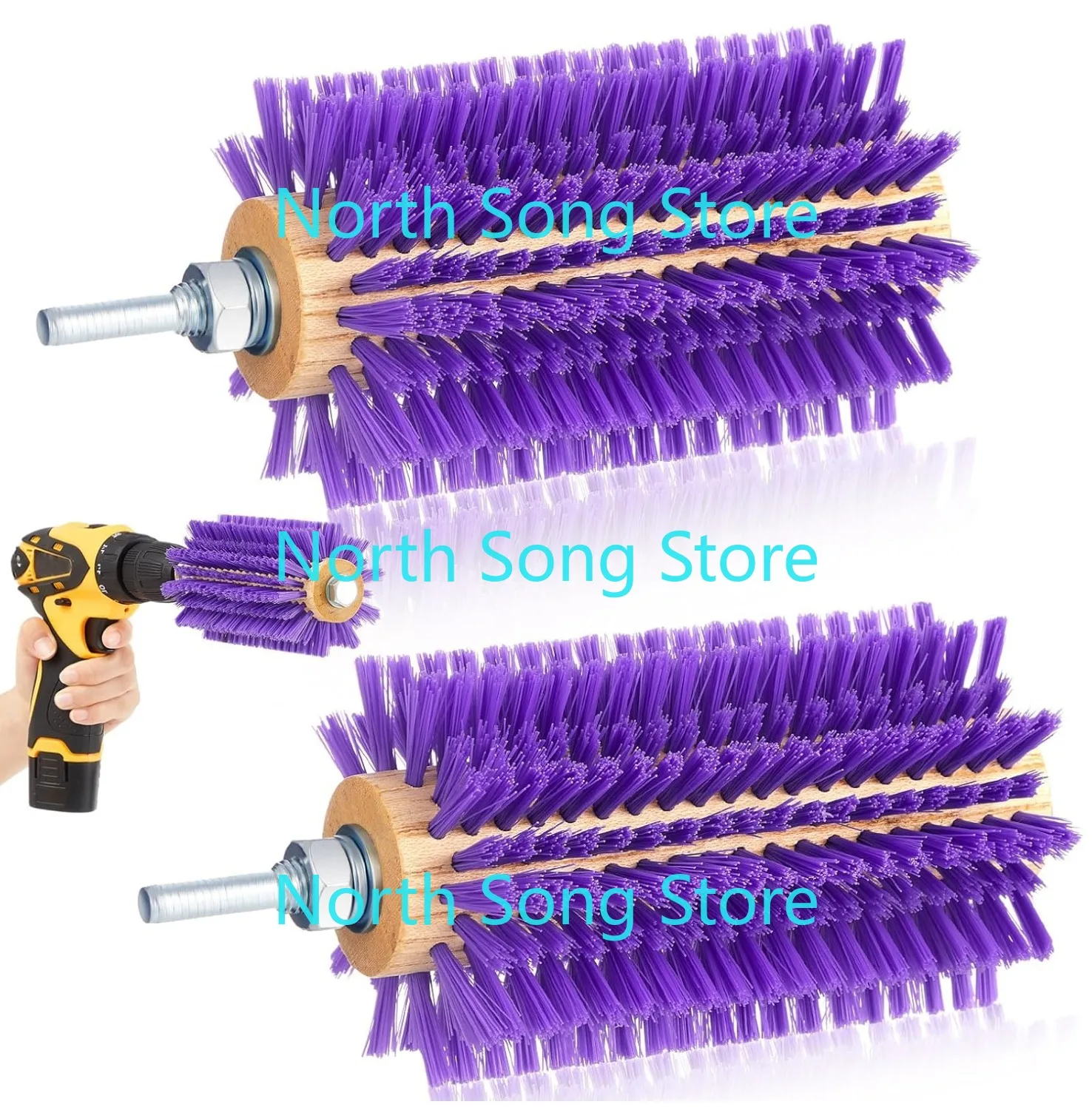 

2 Pcs Livestock Mini Drill Scratch Brush Purple Brush Grooming Kit Suitable for Cattle, Cows, Horses, Sheep and Pigs