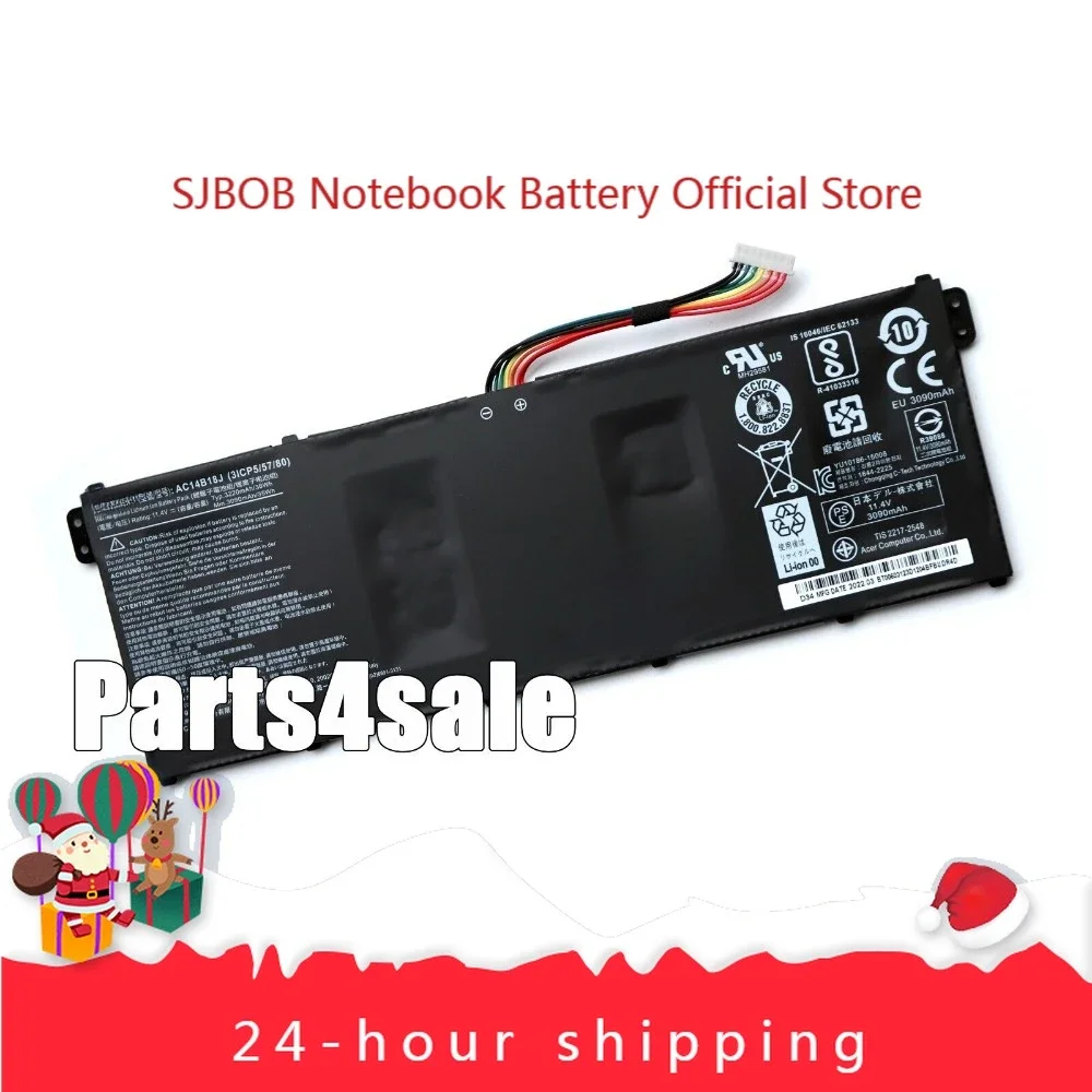 2025  AC14B13J AC14B18J Battery for Acer Aspire V5-132P V3-112 ES1-511 ES1-512 laptop battery