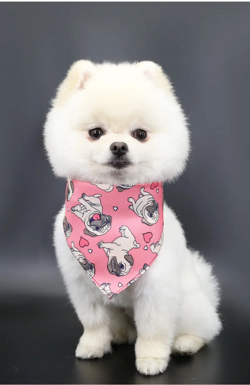 Haustier Speichel Handtuch Anpassung Niedlichen Cartoon Bär Gewebt Hund Katze Kragen Lätzchen Pflege Arc Design Hund Schal für Mädchen Kleine Hunde Katzen – Detail 10