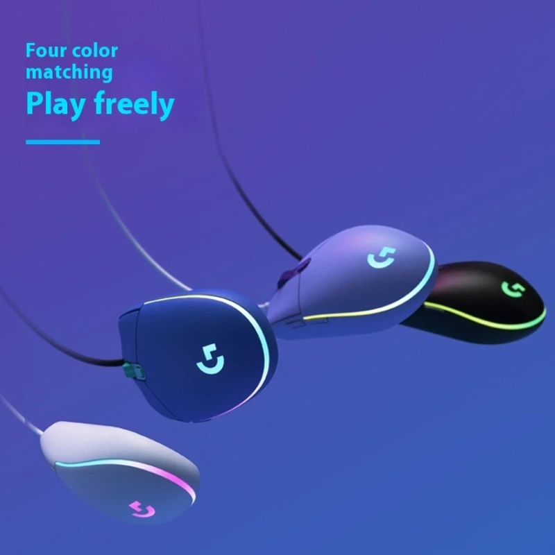 Logitech G102 Wired Gaming Mouse-8000DPI High Precision 6 Programmable Buttons RGB Lighting Ergonomic Design for PCs and Laptops