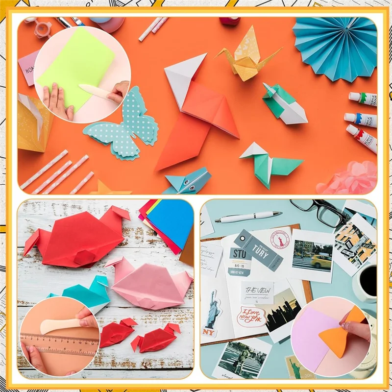 A95I-For Paper-Folding Bone Folder Tools 15 Pcs Creasing Scrapbooking Crafting Scraper For Paper-Leathercrafts Bookbinding