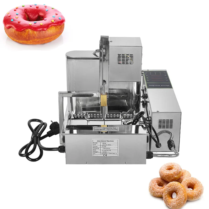 

4-Row Automatic Donut Making Machine Electric Commercial Doughnut Dessert Cake Maker for Cake Shop Dessert Shop