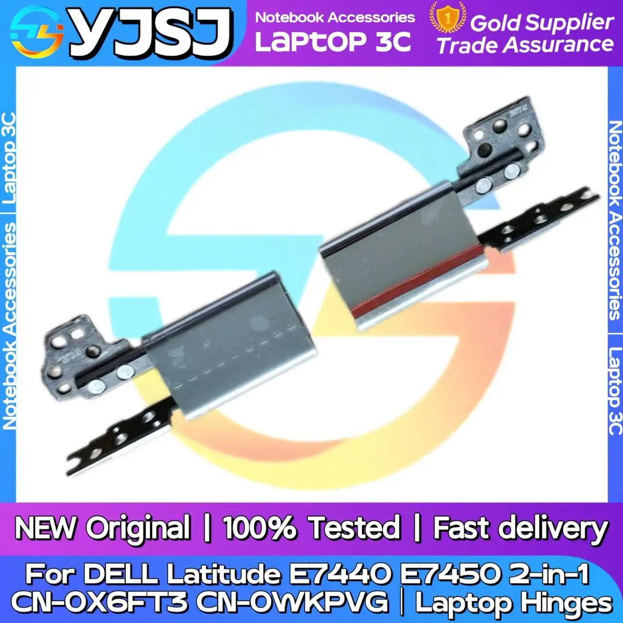 New Original Laptop Notebook Hinges For DELL Latitude E7440 E7450 2-in-1 CN-0X6FT3 CN-0WKPVG built-in left and right Hinges