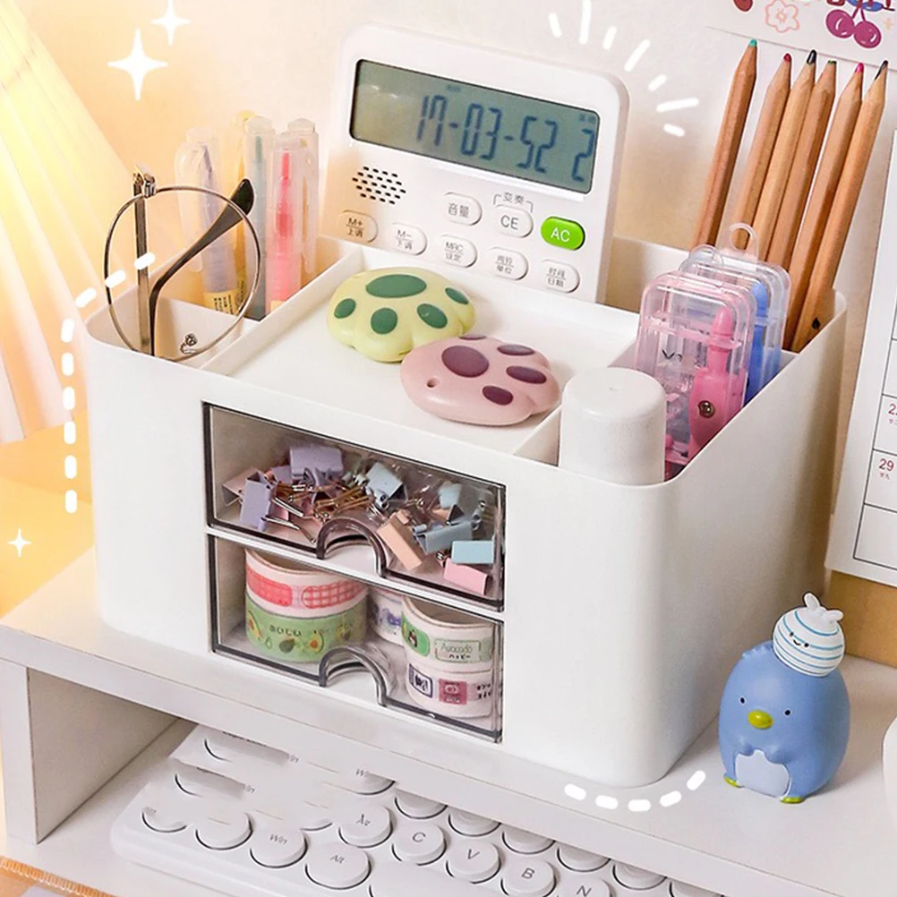 

Sundries Organizers Drawer Storage Box Boxes Stationery Makeup White Desktop Organiser Baby