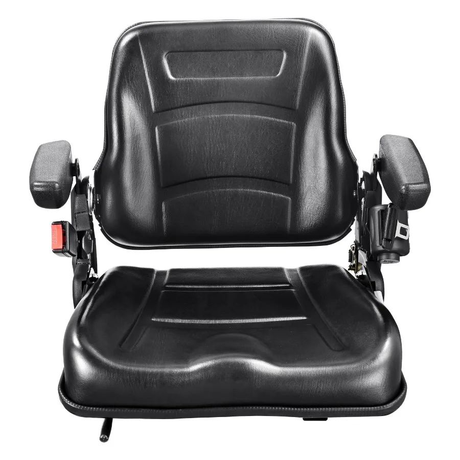 

Universal Forklift Seat for Tractor Loader Excavator Fold Down Design with Adjustable Angle Back Micro Switch Seatbelt and Armr
