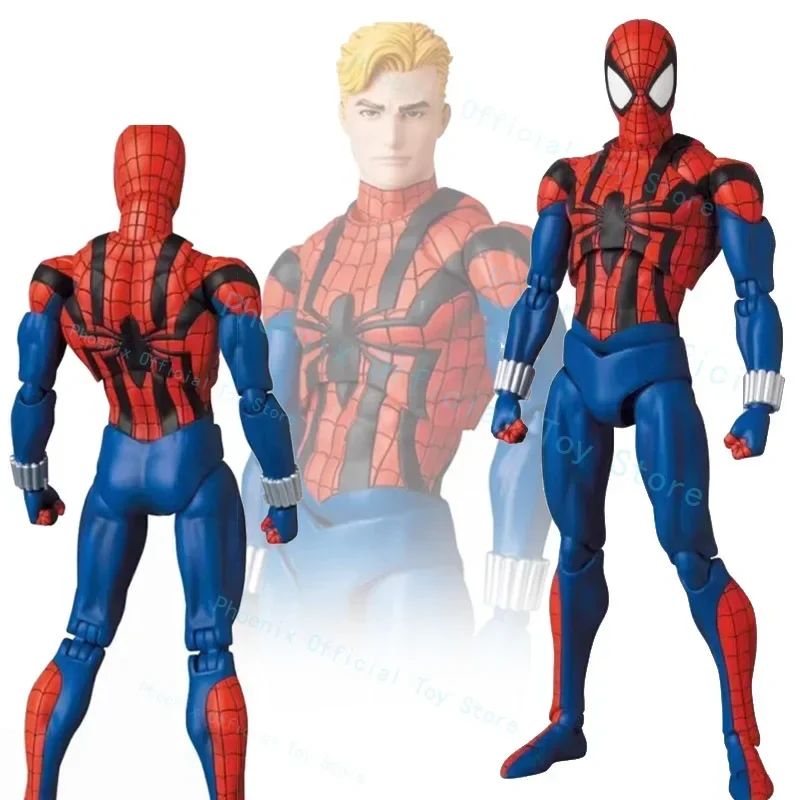 Juguetes calientes Anime Spiderman Mafex Peter Parker figuras Tobey Maguire SHF traje negro increíble Spider-Man figura de acción modelo juguete para regalo