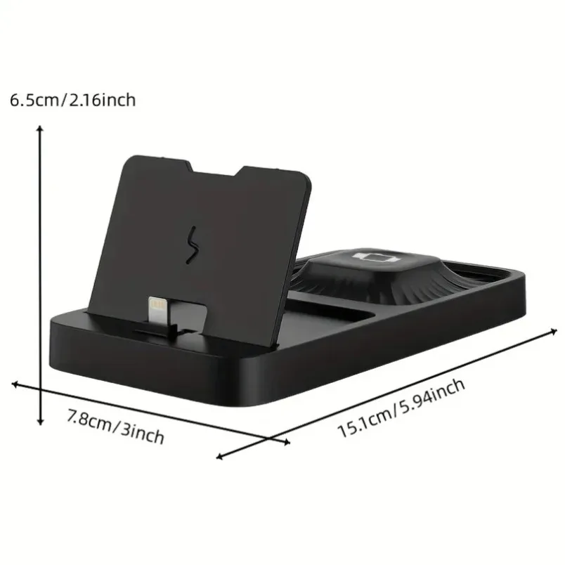 3 in 1 Wireless Charger Stand Multi Safety Protection 15W Fast Charge Anti-slip for iPhone 17 16 15 14 13 12 Watch AirPods view 6