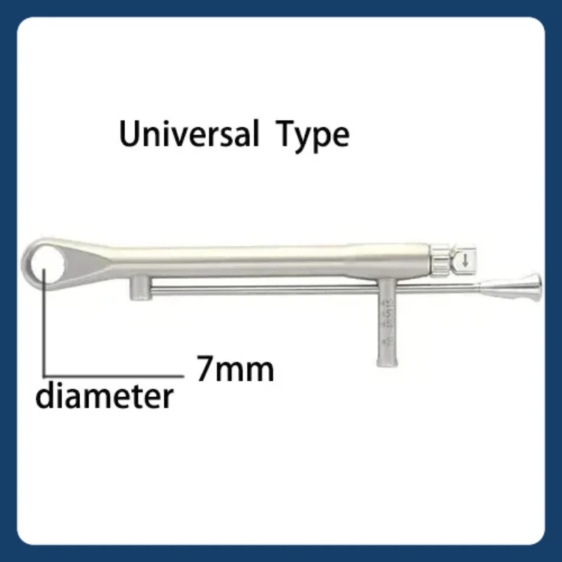 Universal Dental Torque Wrench, Ratchet Latch Manual Shank Driver Precision Tools for Dental Implant Procedures