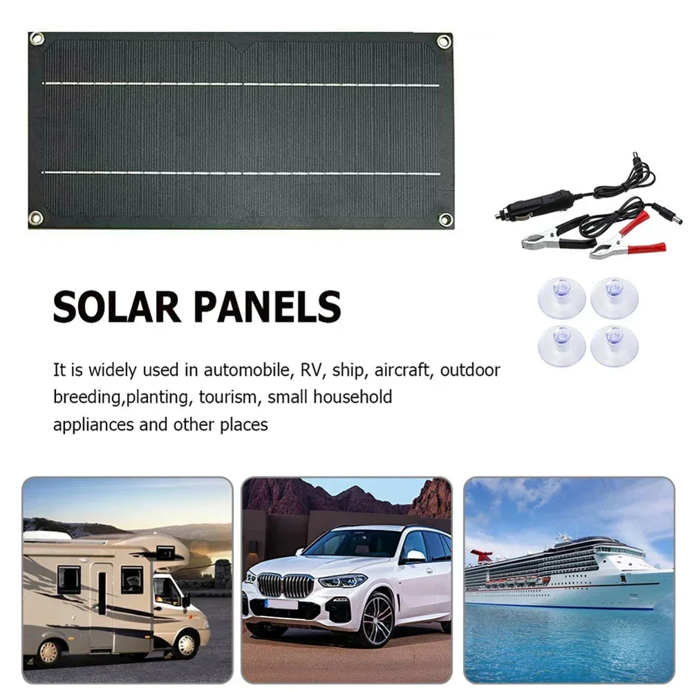 1set 60W Solar Panel Kit 12V Trickle Battery Charger For Car Van Caravan Boat Single Solar Panel Mobile Energy Storage