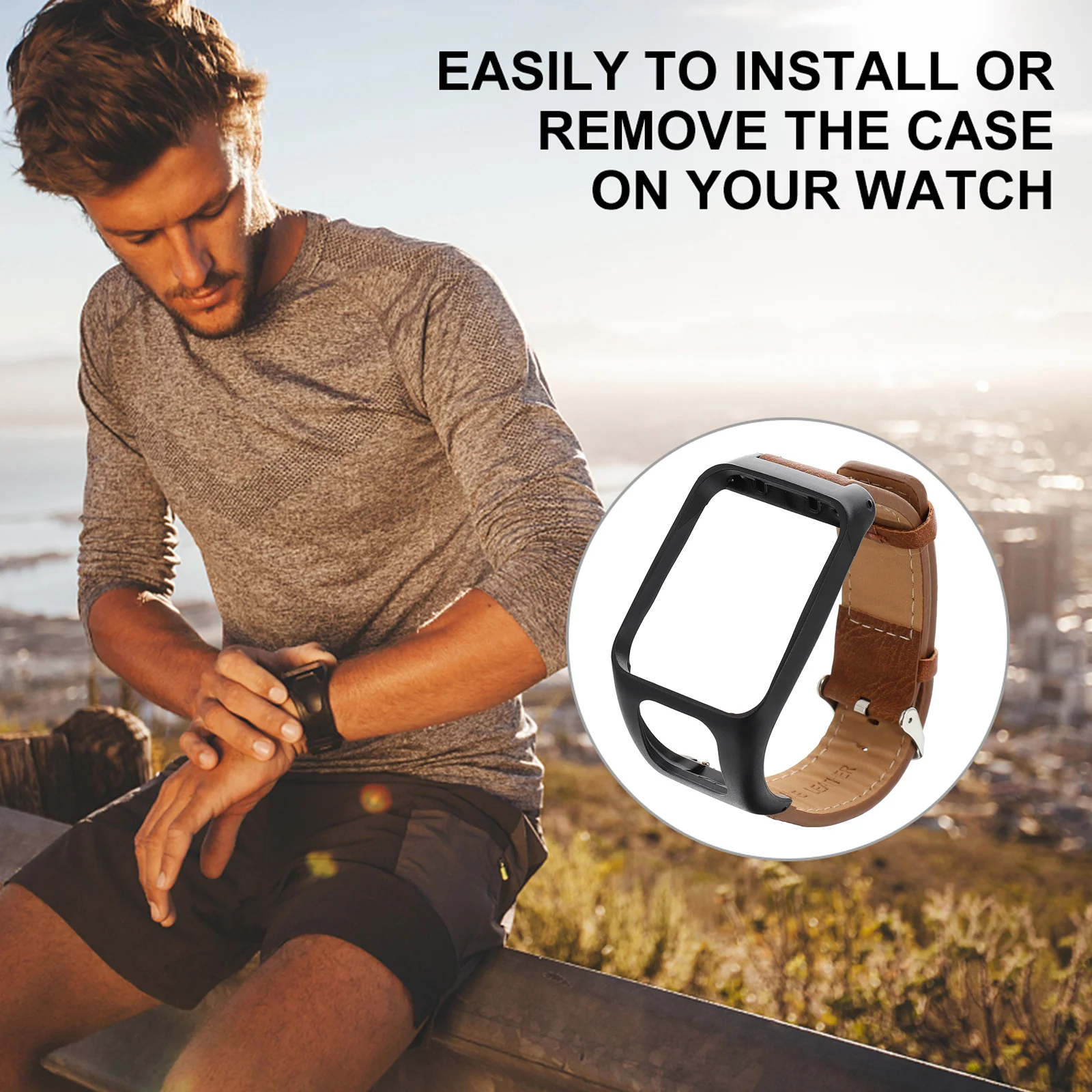 

Retro Texture Watch Band For Adventurer Runner 3 Replacement Strap Adjustable Comfortable Lightweight Smart