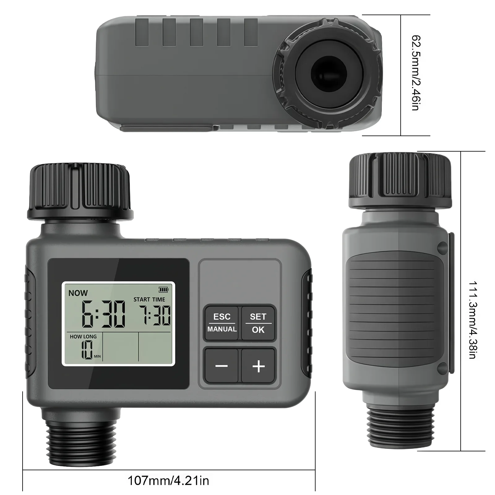 IPX5 LCD Display Sprinkler Timer Garden Programmer Equipment Intelligent Irrigation Watering System Insoma Automatic Water Time