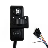 High Quality Electric Bicycle Scooter Horn Horn Turn Headlight Button Speed Regulation Switch  3 In 1 Accessory