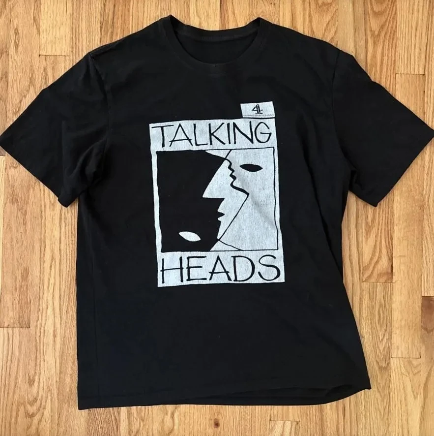 

Plus Size Summer Women's Vintage Talking Heads T-Shirt Cotton Breathable Stylish Versatile Street Style Oversized