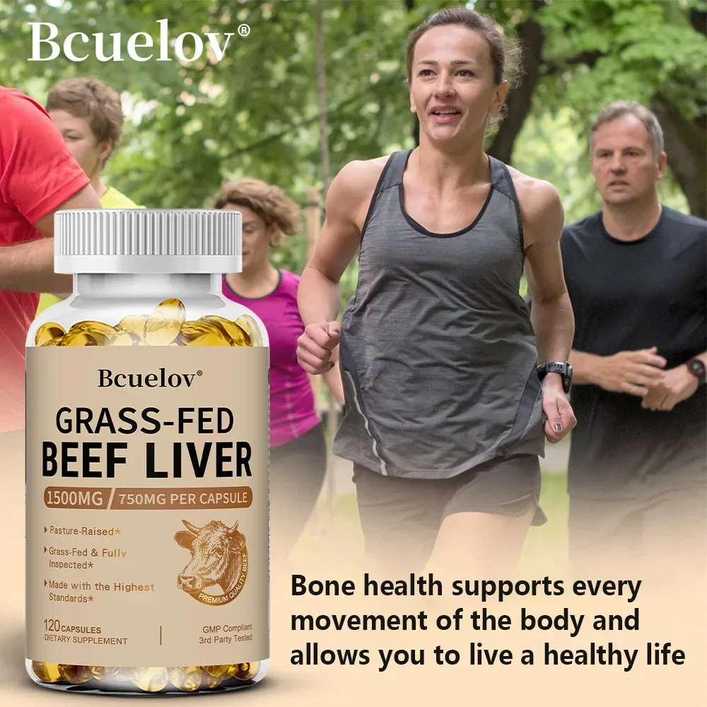 

New Zealand Grass-fed Dried Beef Liver Capsules To Support Heart, Brain, Blood, Liver Health and Immune System, 120 Capsules
