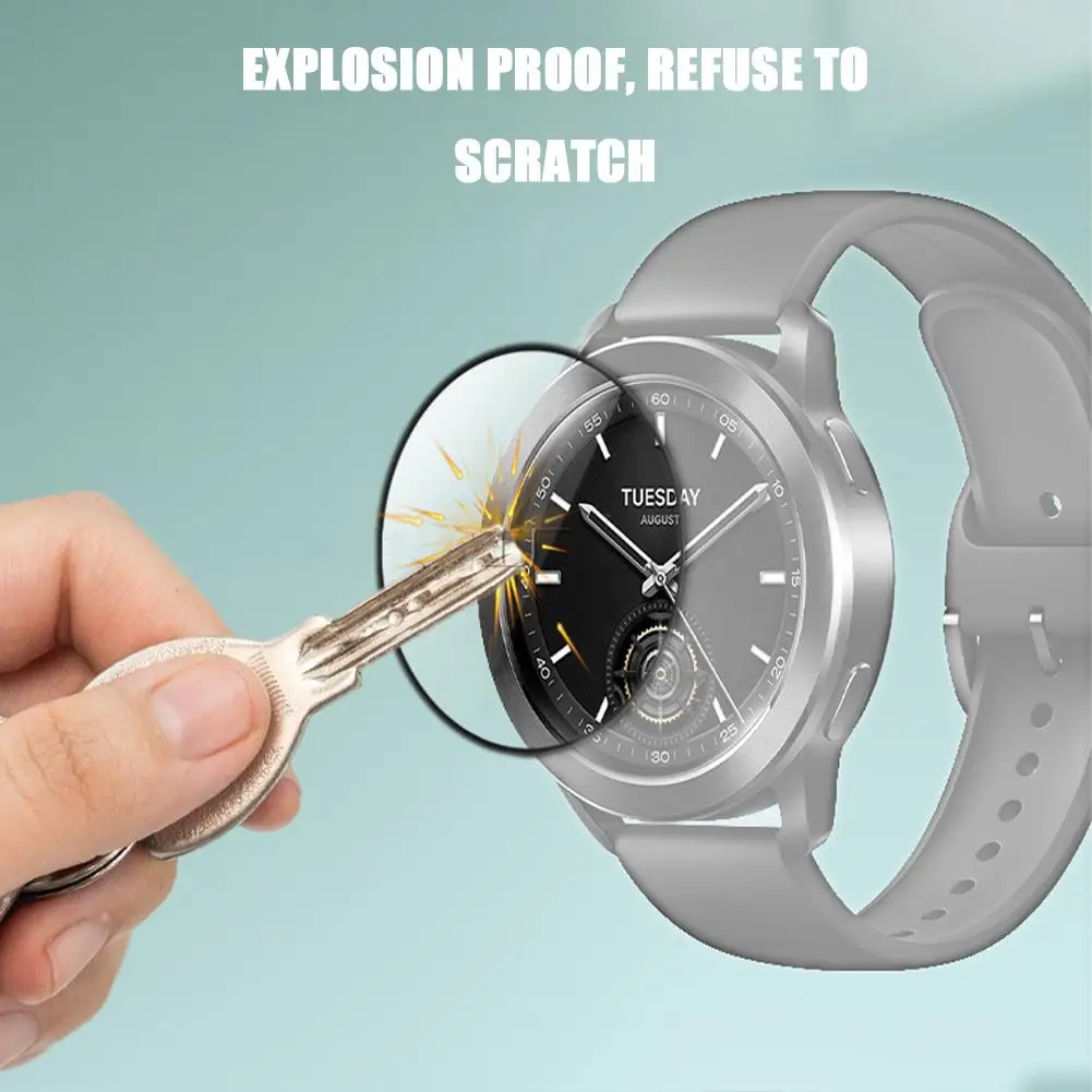 1pcs Anti-Scratch Glass Film For Xiaomi Watch S3  Round Watches High Aluminum Tempered Glass Screen Protective Film