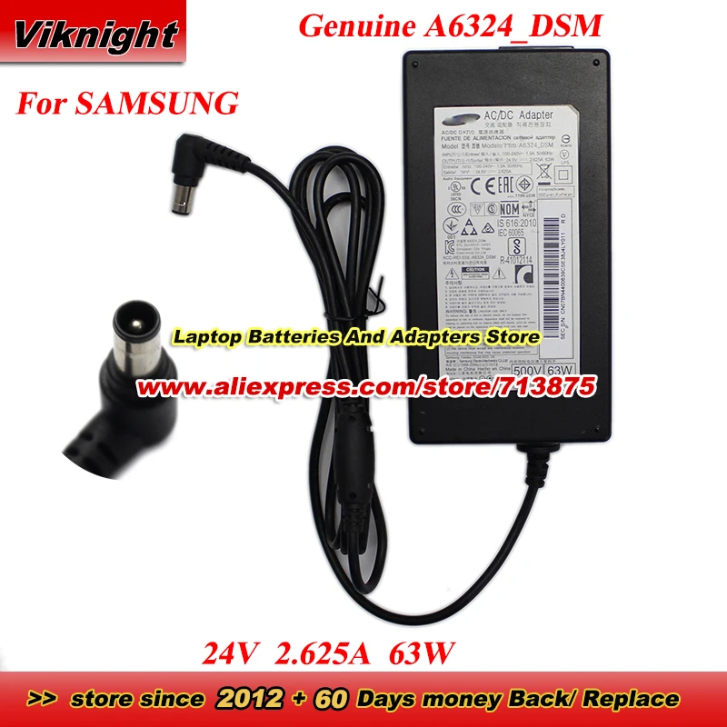 

Genuine A6324_DSM AC Adapter 24V 2.625A A6324-DSM for Samsung HW-H751 HW751 HW-F571 HW-K550 HW-K551 HW-E550 HW-J450 BN44-00639A