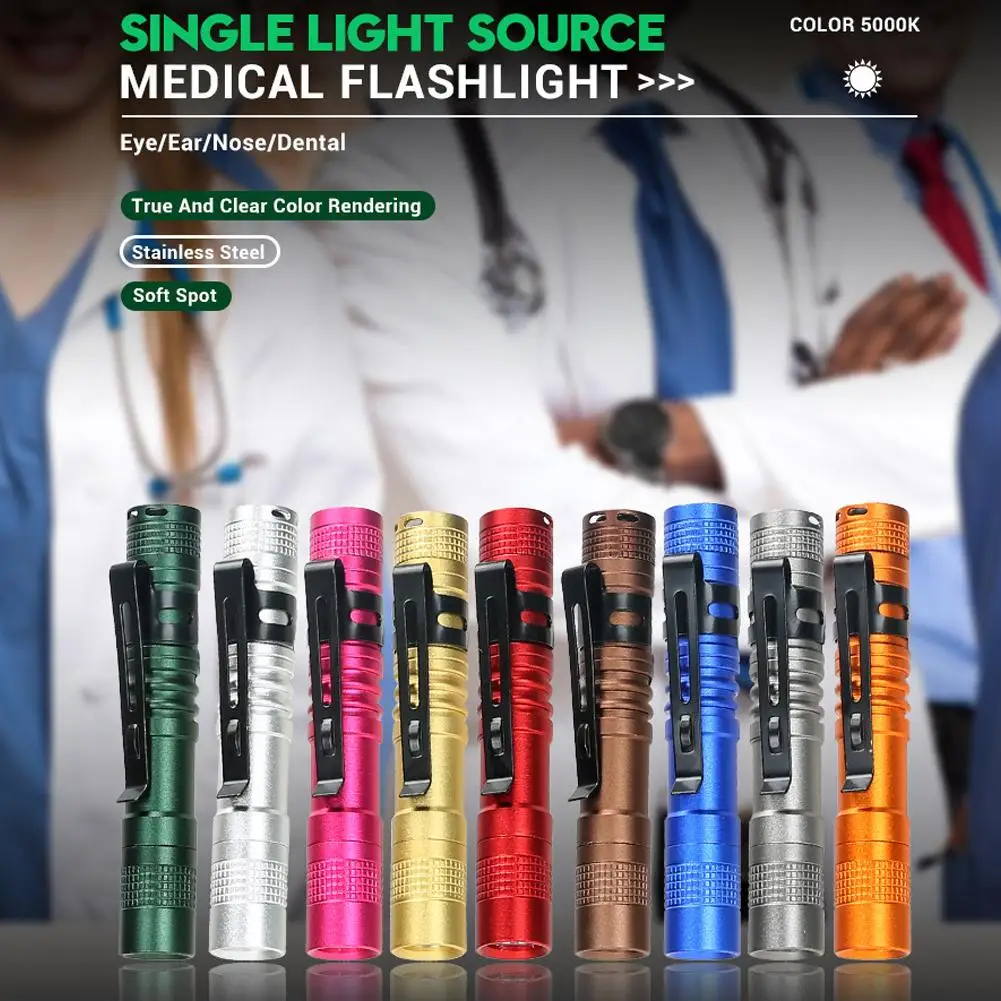Flashlight Aluminum Alloy Portable Pocket Size Waterproof Design AA Battery Powered High Strength Pressure Resistant