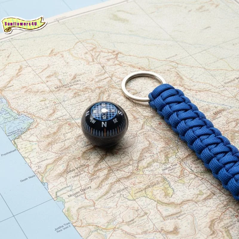 Mini Ball Compass Shock Resistant Waterproof High Precision Clear Reading for Hiking Camping Outdoor Exploration Activities