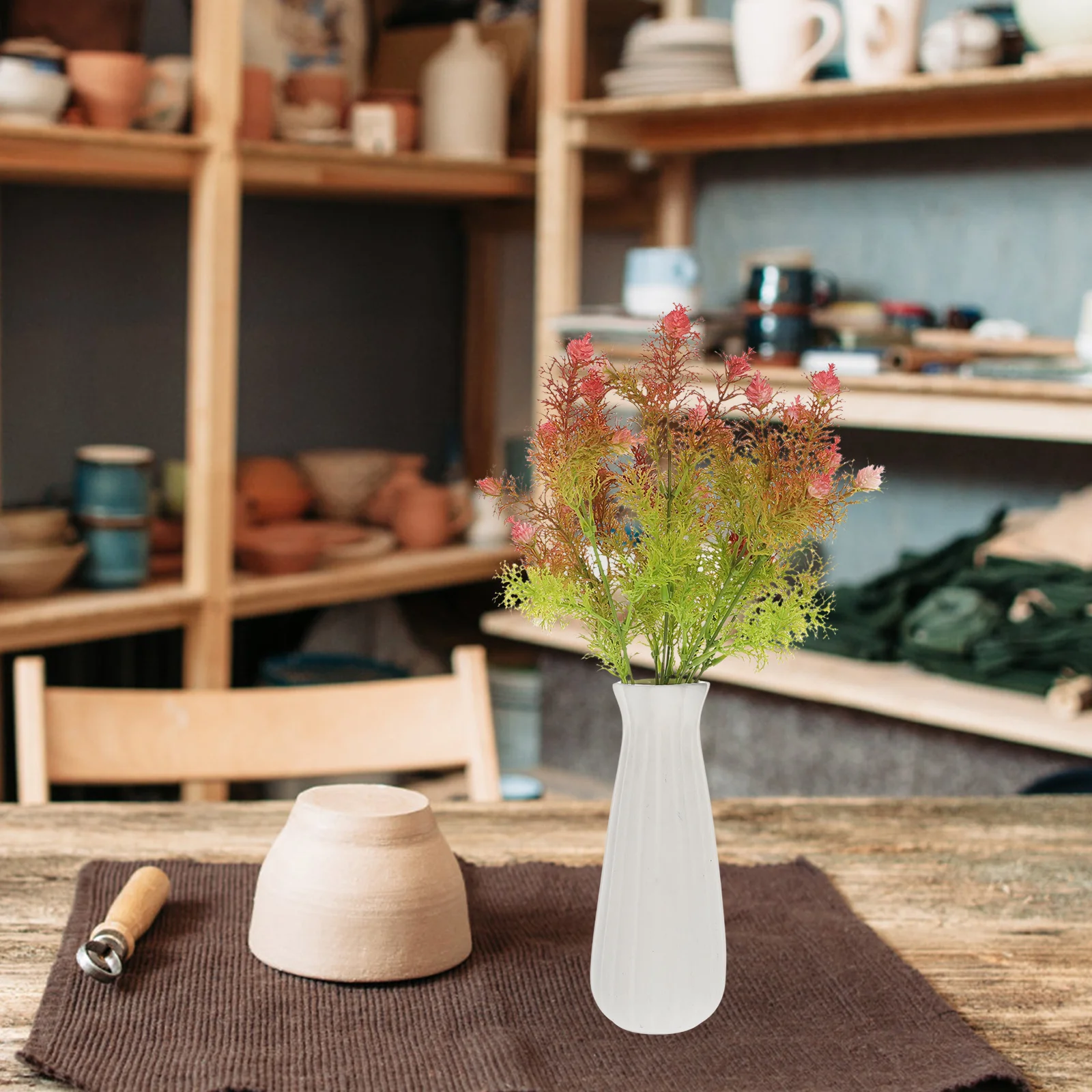 

5pcs Simulation Plant Stems Lifelike Artificial Branch Faux Leaves For Home Decor Indoor Outdoor Decoration Fake Plant Bouquet