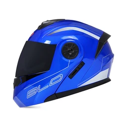 Casco de motocicleta de cara completa Para hombre y mujer, protector de cabeza Modular con doble lente, abatible hacia arriba, personalizado, Para carreras de Motocross