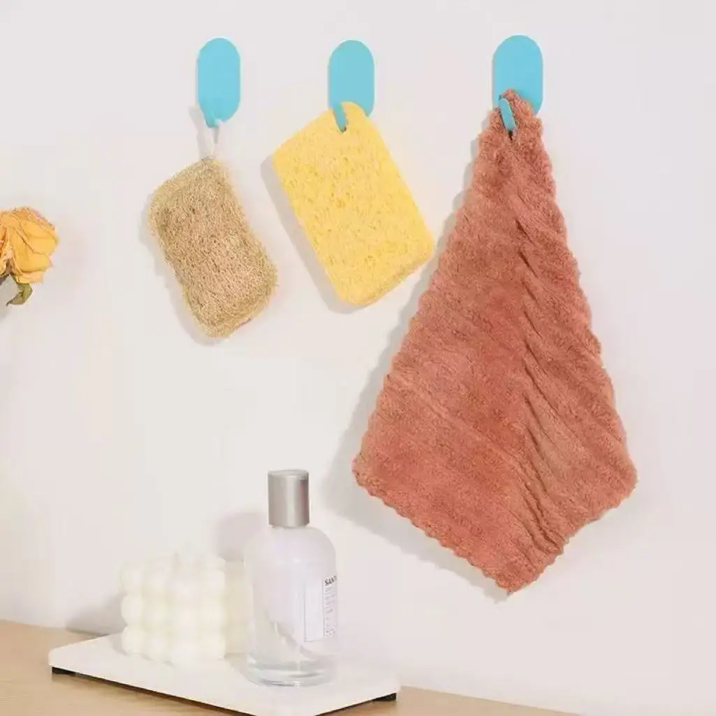 Wandklebende Handtuchhaken, Hochbelastbare Selbstklebende Wandhaken zum Aufhängen von Kleidung, Hüten, für Bad und Küche, Edelstahl-Aufhängehaken
