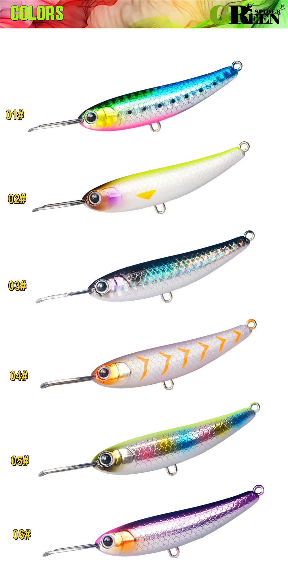 Sinkender Minnow-Angelköder, 63 mm/17 g, künstlicher Bleistiftköder für Barsch-Forellen-Angelköder – Detail 7