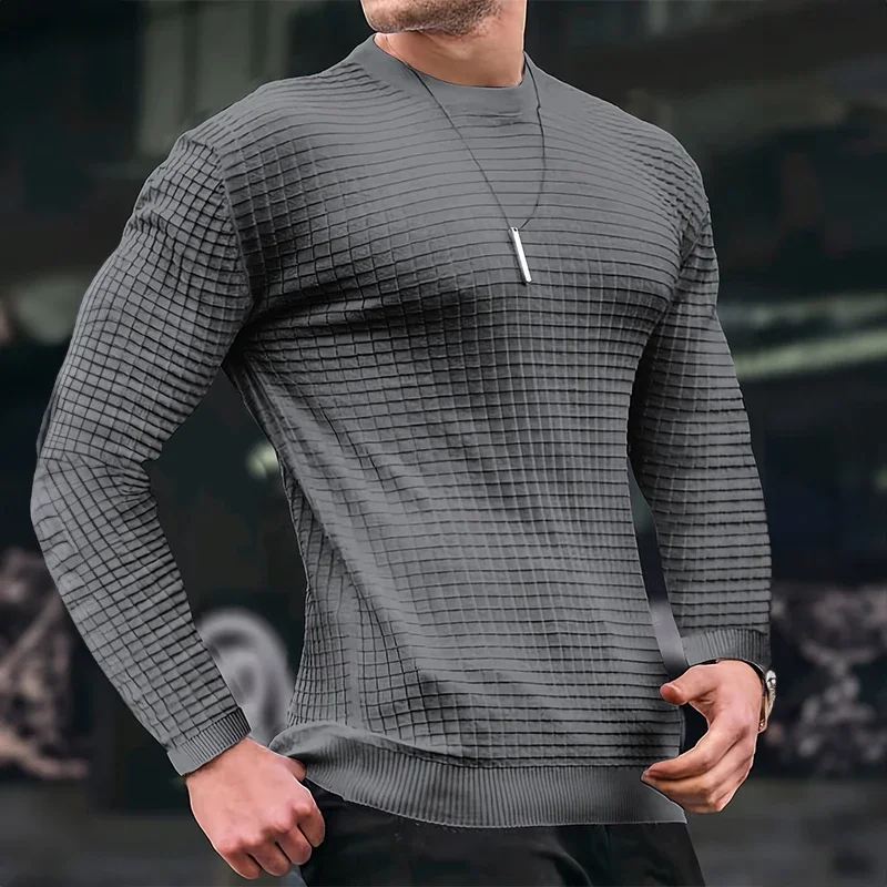 2024 New Running T-shirt Spring Summer Period Long Sleeve Cultivate Ones Morality Men T-shirt O-neck Solid T Shirt Men Clothing