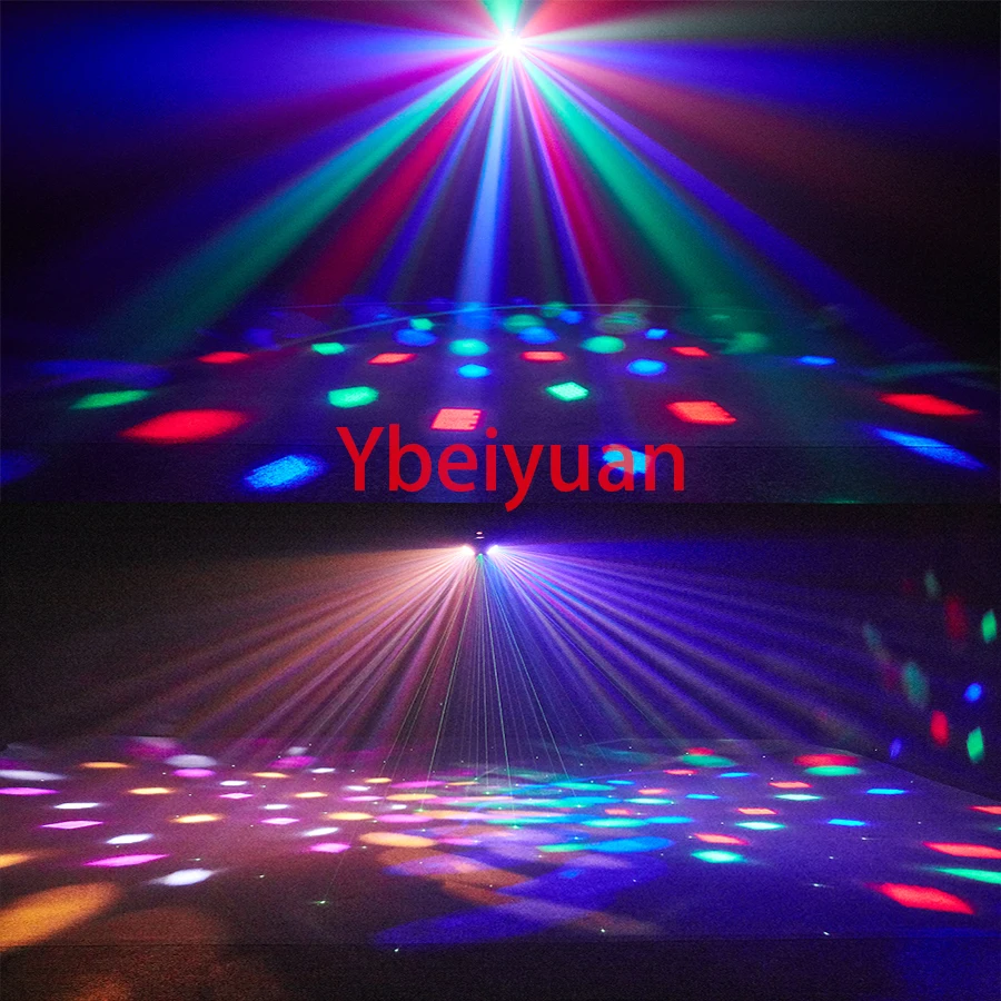 Disco LED kaleidoscope strobe +Green Laser Rotating Stage Light DMX 512 Dynamic Effect Christmas Wedding Party Bar Club