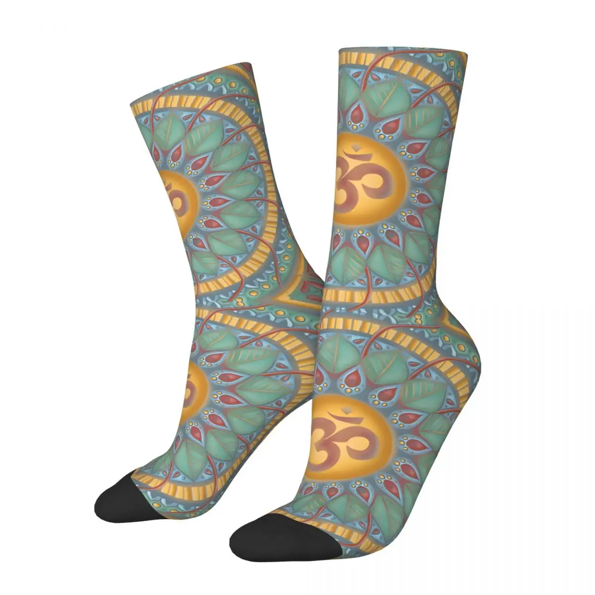 Ohm Mandala Kawaii Socks Sports Cartoon Pattern Socks