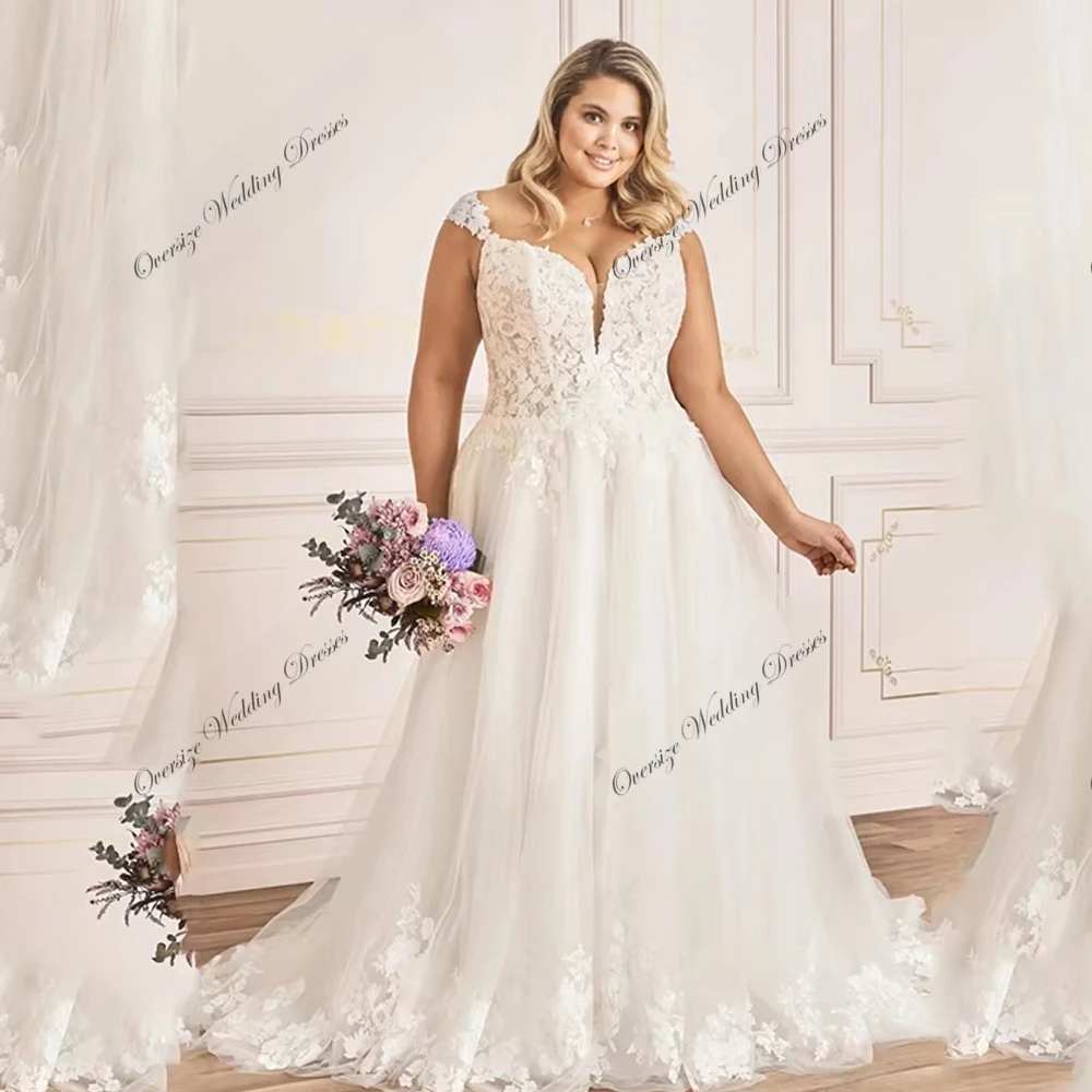 

Exquisite Off Shoulder Wedding Dresses with Lace Sleeveless Soft Tulle Bridal Gowns for Women 2025 Summer Vestido De Novia New