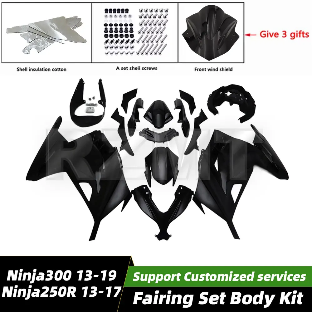 

Motorcycle Bike Fairings Set For Kawasaki Ninja 300 13-19 and Ninja 250R 2013-2017 Body Kit Bodywork Set Shell Injection 1001b
