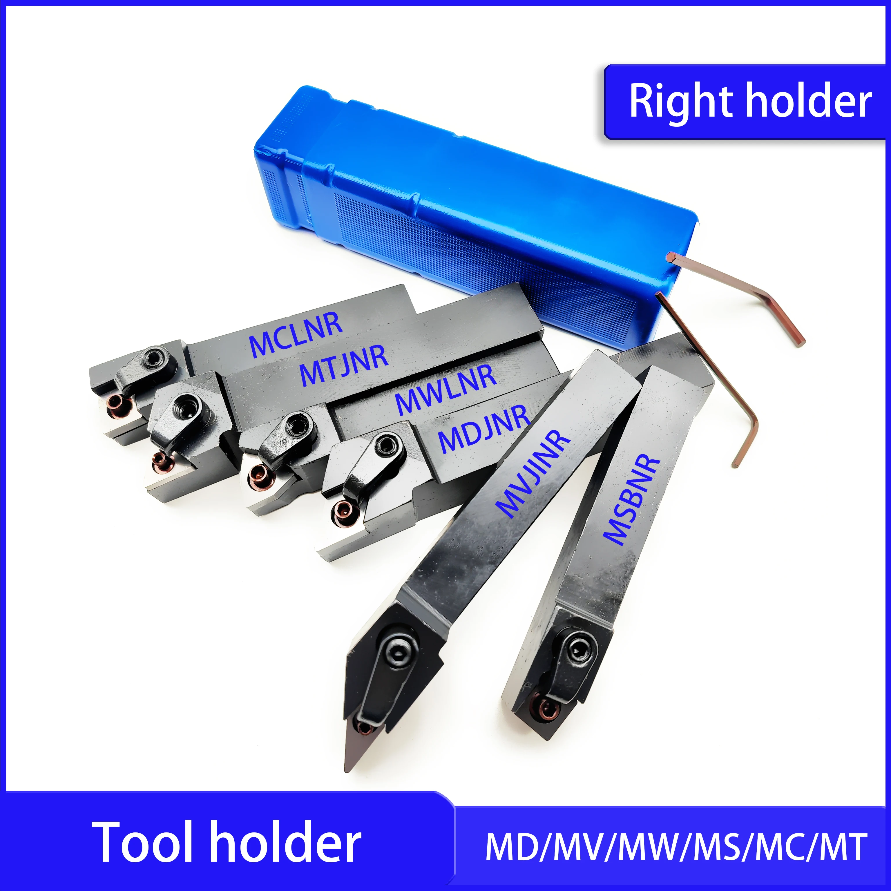 Quality CNC machine tool holder MCLNR, MTJNR, MWLNR, MDJNR, MVJNR right tool lever and left support. For cylindrical machining