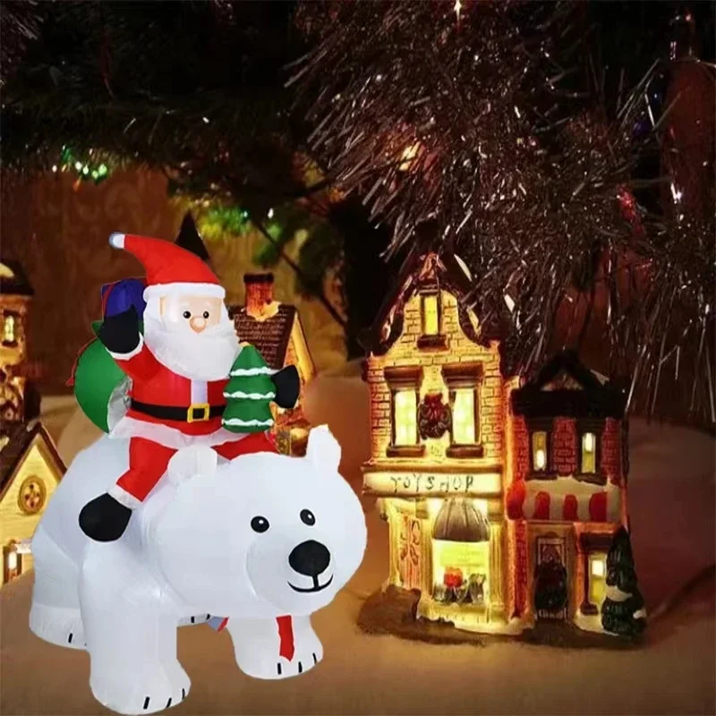 

Christmas Inflatable Decoration Toy with Built-in LED Lights, Model Indoor and Outdoor Ornament, Xmas Party