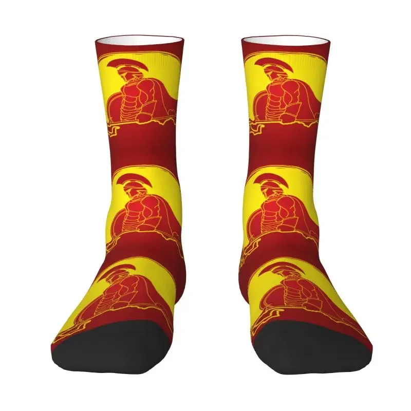 

Cute Spartan Helmet Sparta Socks Women Men Warm 3D Print Sports Basketball Socks