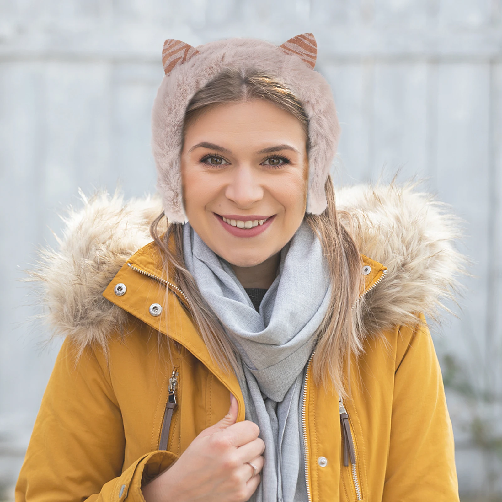 

Cat Ear Winter Outdoor Warmer Cold Cat Ear Muffs For Girls Weather Covers for Women Girls Ski Accessories