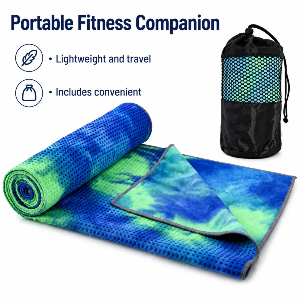 183*63*1.5cm Printed Non Slip Yoga Towel Sweat Absorbent Thick Mat Towel For Hot Yoga Bikram Pilates Home Gym Fitness Accessory view 6
