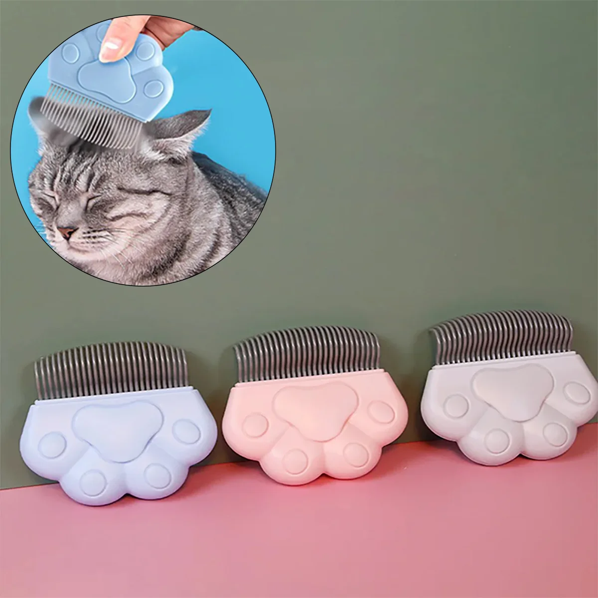 

Pet Shedding Brush Massage Comb Dog Lint Comb Cat Supplies Dog Grooming Tools Pet Supplies