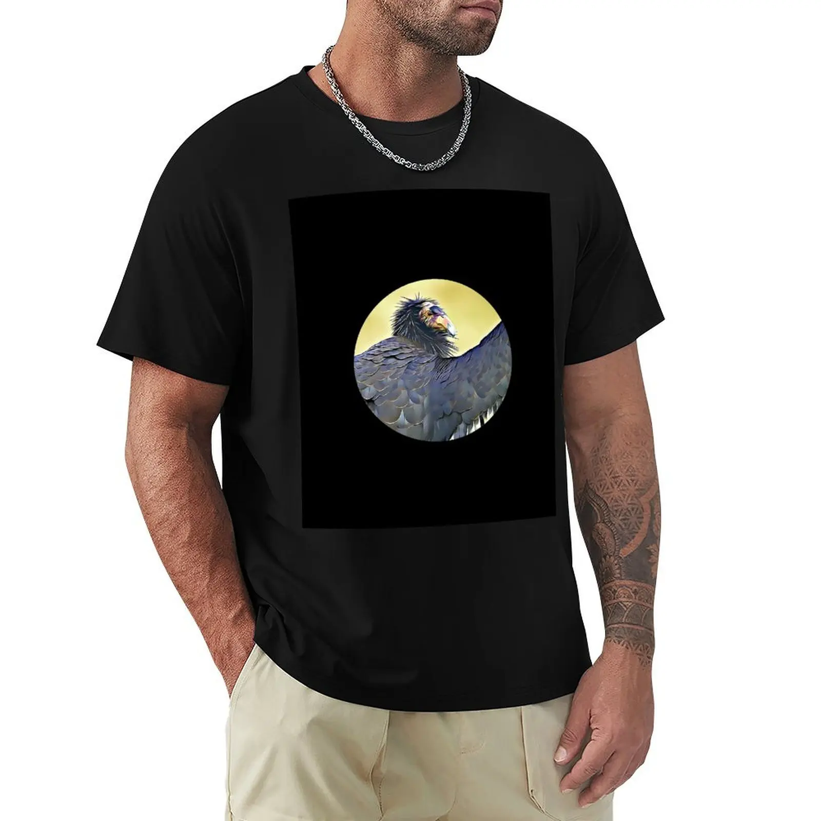 California Condor Portrait T-Shirt Utility Casual Work T-Shirt