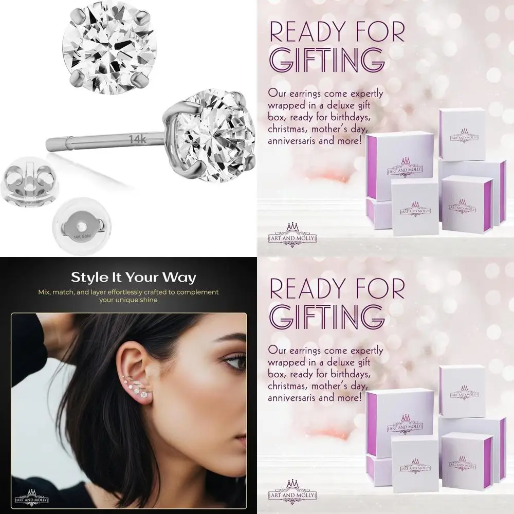 14K Solid Gold Roun…