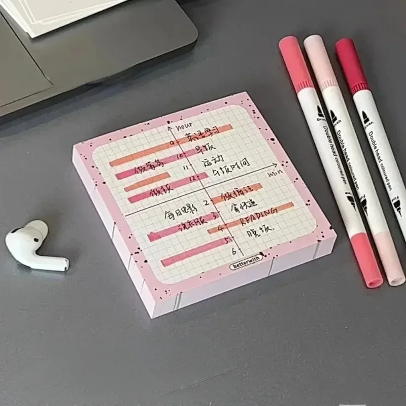 مذكرة شفافة ، مفارش ملاحظات لاصقة ، مفكرة ، أدوات مكتبية مدرسية ، مستلزمات مكتبية ، العودة إلى المدرسة ، مفارش وسادة لكل عبوة