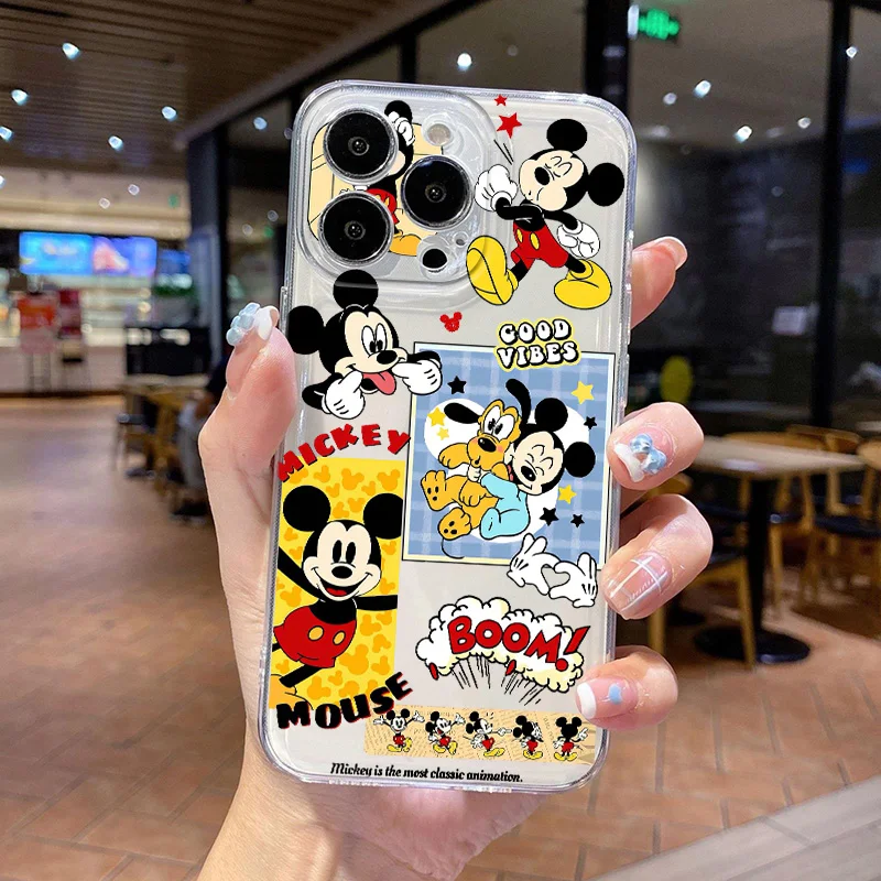 Disney Mickey Mouses Donald Duck для Samsung A55 54 53 52 51 35 33 32 31 25 24 23 15 14 12 05 04 Прозрачный космический чехол для телефона