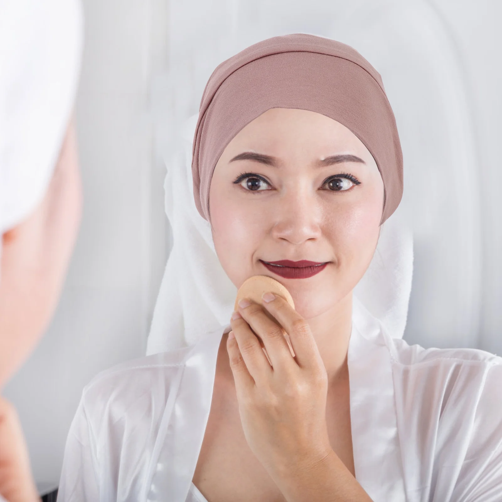 

1Pcs Elastic Cotton Sleeping Hat Hair Protection Cap Lightweight Durable Night Bonnet for Women Adults Hair Care Cap Chemo