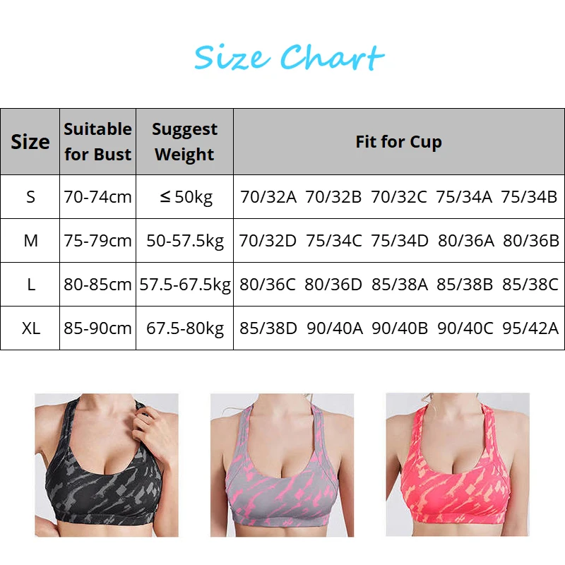 Women Wireless Fitness Yoga Sports Bra For Running Gym Padded push up for Women Top Bh Athletic Vest brassiere Large Bralette