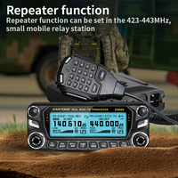 Zastone D9000 Car walkie talkie Radio Station 50W UHF/VHF 136-174/400-520MHz Two way radio Ham HF Transceiver