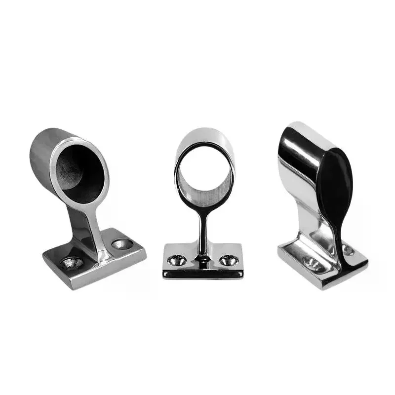 Marine Railing Bracket 22mm 25mm 316 Stainless Steel Sturdy Boat Hand Rail Fitting for Sailboat Guardrail Installation